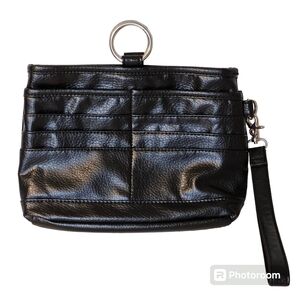 Black Faux Leather Clutch/Purse